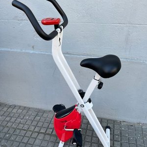 Bicicleta Fija de Ejercicio "Fitnes Sport" Blanca y Roja - imagen 4