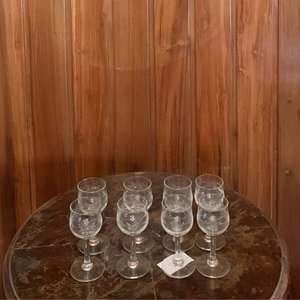 Lote siguiente: 11 copitas de licor grabadas