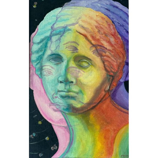 Óleo sobre Papel Canvas "Venus" de Mónica Rossi - 32 x 20cm - imagen 1