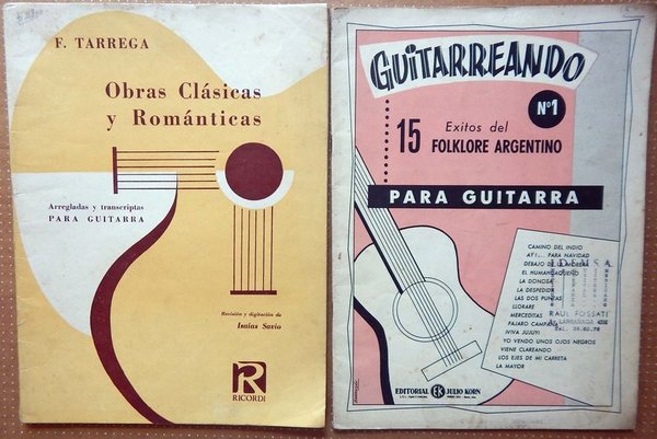 Dos Libros de Música para Guitarra: Obras Clásicas y Románticas de Tárrega y Éxitos de Folklore Argentino - imagen 1