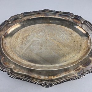 Bandeja Inglesa Ovalada en Plata 925 con Bordes Decorados - imagen 2