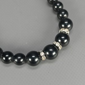 Dos Collares: Perlas Negras y Gargantilla Alpaca con Nácar y Esmalte - imagen 5