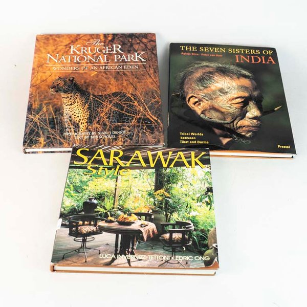 Lote de 3 Libros: Sarawak Style, The Seven Sisters of India, The Kruger National Park - imagen 1