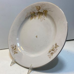 Lote Vajilla Porcelana OLMOS Hojas Doradas: Platos, Tazas y Fuentes - imagen 15
