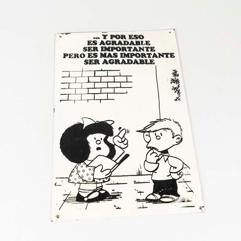 Lote anterior: Cartel de chapa litografiada de Mafalda