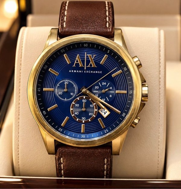 Reloj Armani Exchange AX2508 Cronógrafo Dorado y Azul para Hombre - imagen 1
