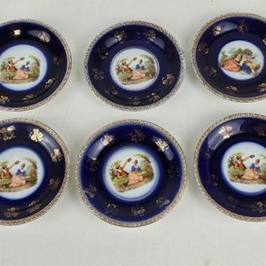 Juego de 6 Tazas de Té o Café con Diseño Romántico y Bordes Dorados - imagen 6