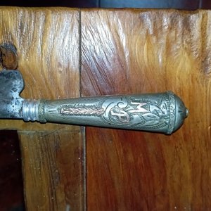 Cuchillo "Ginete" con Cabo y Vaina de Plata y Oro - 47 cm - imagen 15