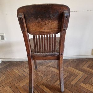 Antigua Silla de Escritorio de Roble con Asiento Anatómico - imagen 4