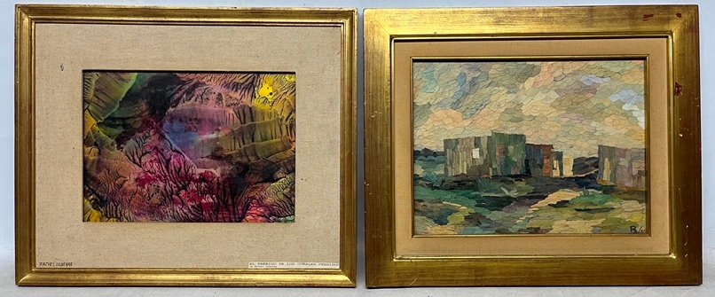 Lote siguiente: Acuarelas y collage de Raquel Lebenas