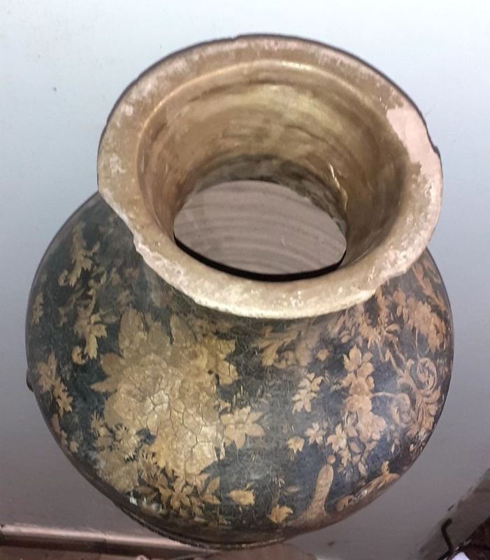 Aguamanil Veneciano Antiguo con soporte de Hierro para la pared - imagen 8