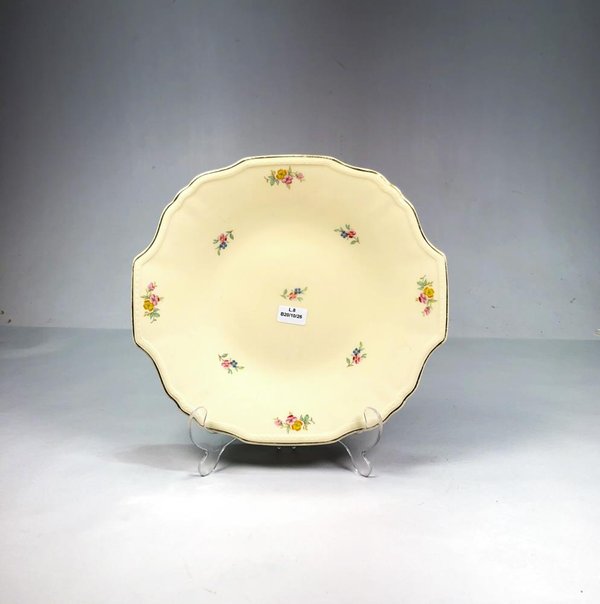 Plato de Porcelana Inglesa Floral con Guarda Dorada - Alfred Meakin - imagen 1
