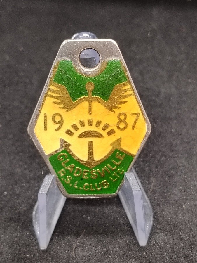 Medalla Identificatoria Gladesville RSL Club Australia 1987 Socio 4018
