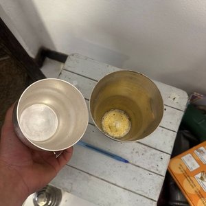 Lote de 2 Cocteleras Metálicas Plateadas - imagen 3