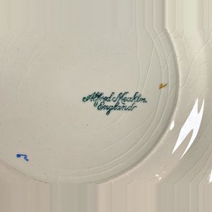 Juego de Loza Inglesa Beige con Flores - Plato Torta y 6 Platos Postre - imagen 5