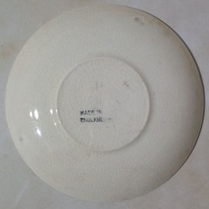 Platillo de Porcelana Inglesa Blanco con Diseño Floral Antiguo - imagen 3