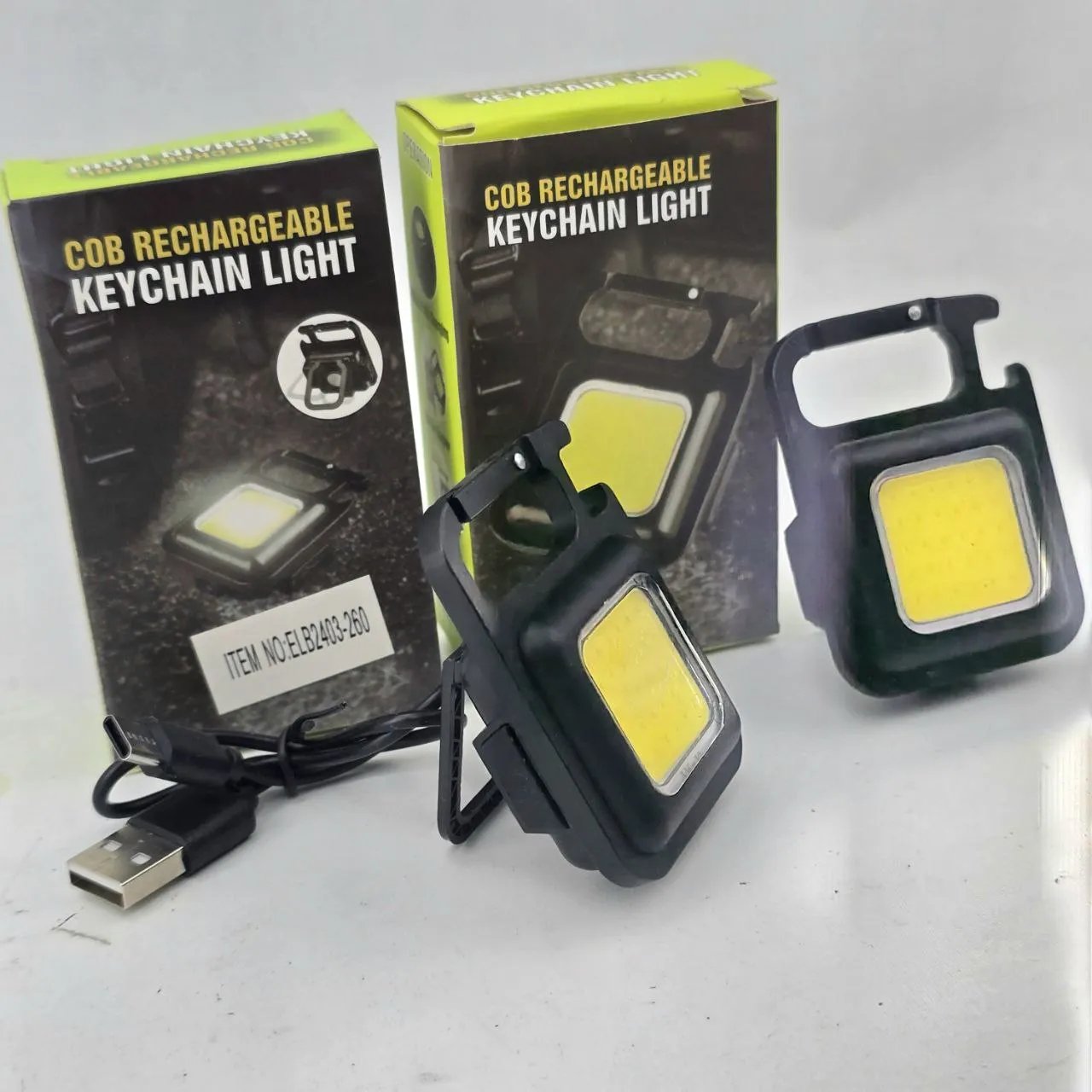 Llaveros LED x2 con Carga USB y Caja - imagen 1