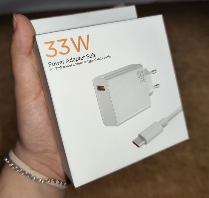 Cargador USB-C con cable de datos 33W, nuevo y en caja - imagen 4
