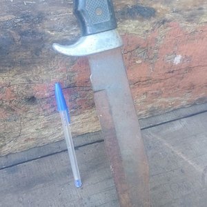Antiguo Cuchillo Militar Grande - imagen 4