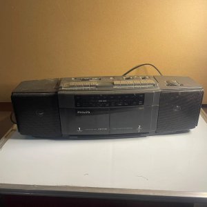 Radio Grabador Philips AW7140 Doble Casetera Negro - imagen 2
