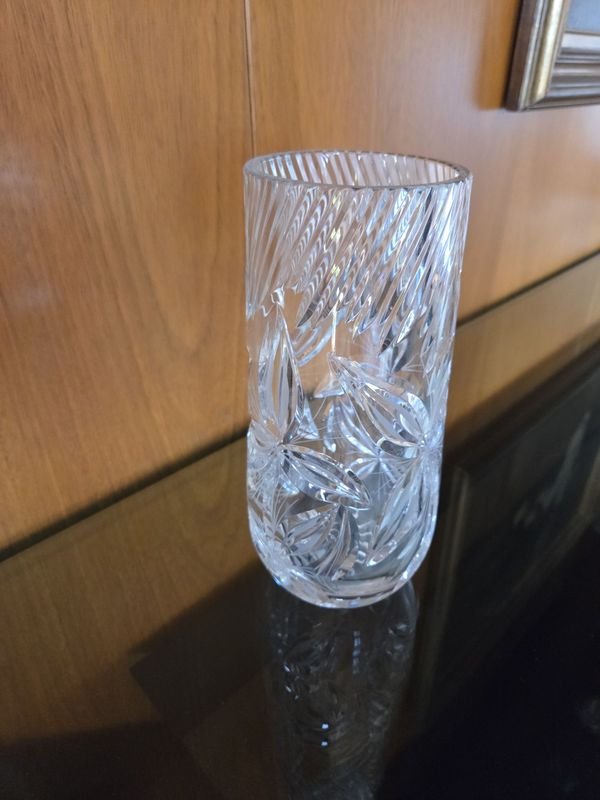 Vaso de cristal tallado en florero - imagen 3