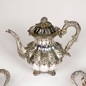 Juego de Té de Plata Inglesa Georgiana, Siglo XIX - imagen 6