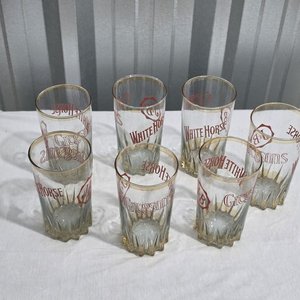 Lote de 6 Vasos Altos de Vidrio con Publicidad de Whisky J&B, White Horse y Gregson's - imagen 3