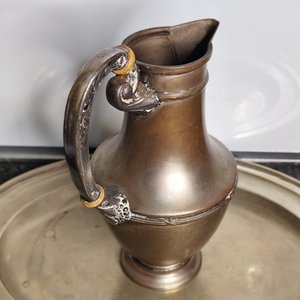 Jarra y Bandeja Antigua de Platería Sellada Sheffield - imagen 6