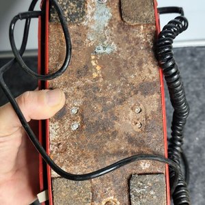 Teléfono Antiguo Rojo con Disco Numérico - imagen 7