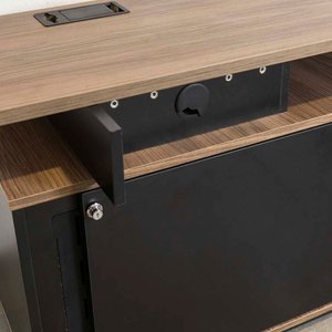 Rack Ufficio en MDF Melamínico con Puertas Corredizas y Cajones - imagen 3