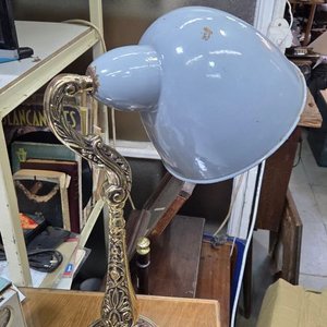 Lámpara de Mesa de Bronce con Pantalla Metálica Esmaltada - imagen 5