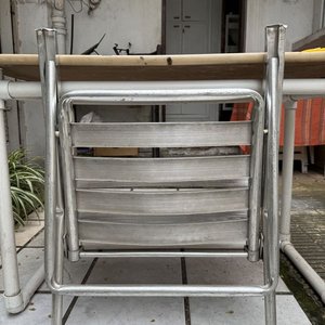 Silla Plegable de Aluminio Plateada - imagen 4