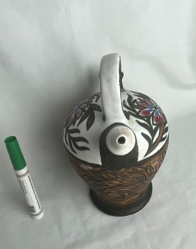 Botijo de cerámica con diseño floral - imagen 7