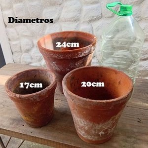 Lote de 3 Macetas de Barro con Medidas - imagen 2