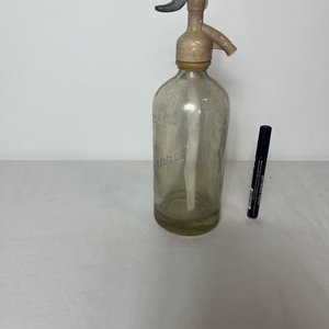Sifón Antiguo de Vidrio con Base Maciza - imagen 3