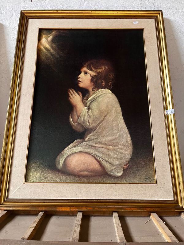 Cuadro Enmarcado "Niña Rezando" 68 x 88 cm