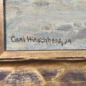 Oleo "Hogar Dulce Hogar" de Carl Hirschberg con Marco Dorado - imagen 4