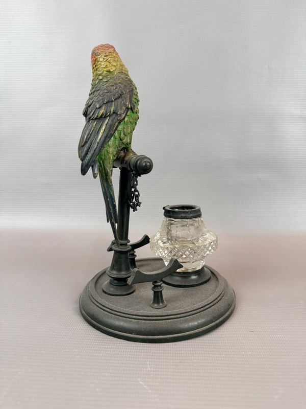 Tintero Decorativo con Figura de Loro - imagen 1