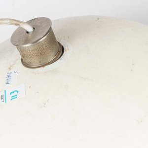 Colgante Metálico Blanco de Una Luz con Detalles en Pintura - imagen 2
