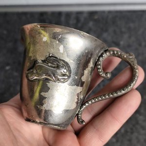 Juego de Metal Plateado: Jarrito con Conejo y Palillero Sheffield - imagen 3