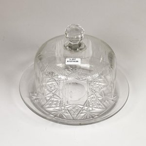 Campana de Cristal Tallada con Bandeja - imagen 1