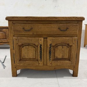 Mueble Bajo Rústico de Roble Macizo con Cajón y Puertas - imagen 5