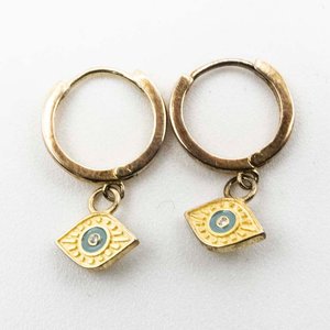 Lote anterior: Caravanas "Aros" de Plata con Baño de Oro y Ojos Turcos