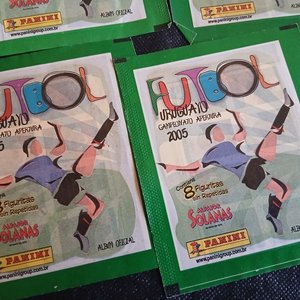 7 Sobres Cerrados Fútbol Uruguayo 2005 Panini Alfajor Solanas - imagen 2