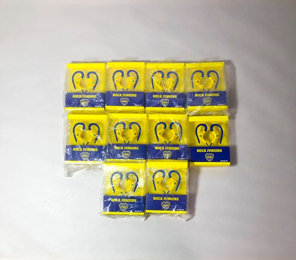 Diez Auriculares Inalámbricos Boca Juniors en Caja