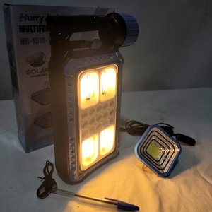 Foco LED Recargable Solar y Corriente con Panel Multifunción, Linterna y Foco Independiente - imagen 4