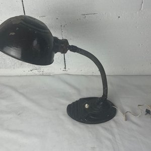 Antigua Lámpara Flexible de Escritorio Metálica Negra - imagen 5