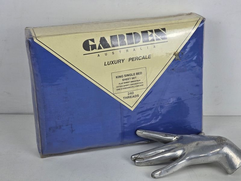 Juego de Sábanas Garden Australia Luxury Percale Azul 240 Hilos King Single