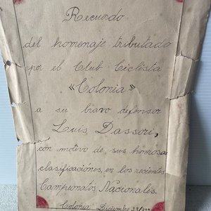Medalla, Trofeo y Diploma de Luis Dassori, Ciclista Uruguayo - imagen 7