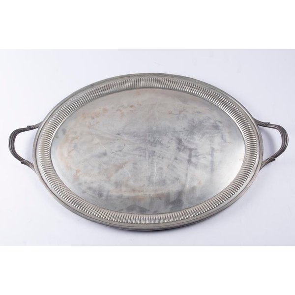 Bandeja Oval de Plata Inglesa con Asas - imagen 1
